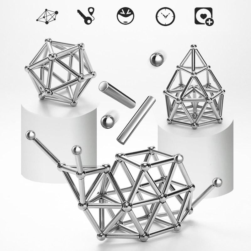 Magnetic Building Balls and Rod Construction Set