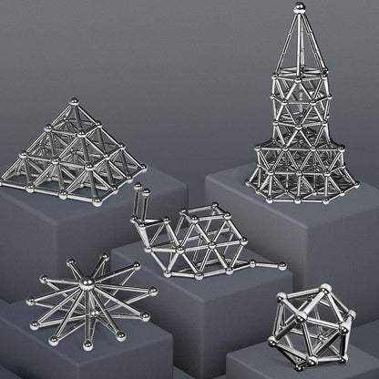 Magnetic Building Balls and Rod Construction Set