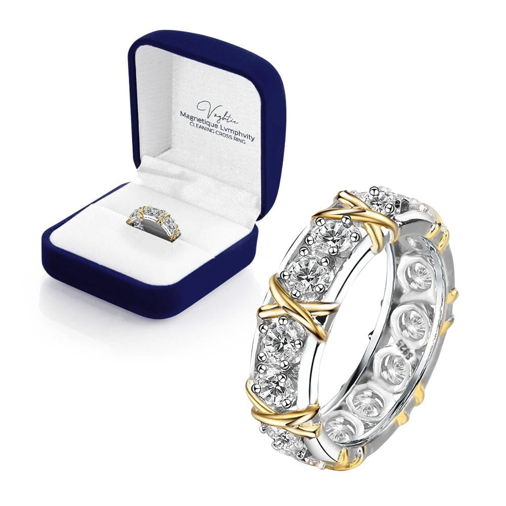 Magnetic Cross Ring Adjustable Stainless Steel Fashion Ring