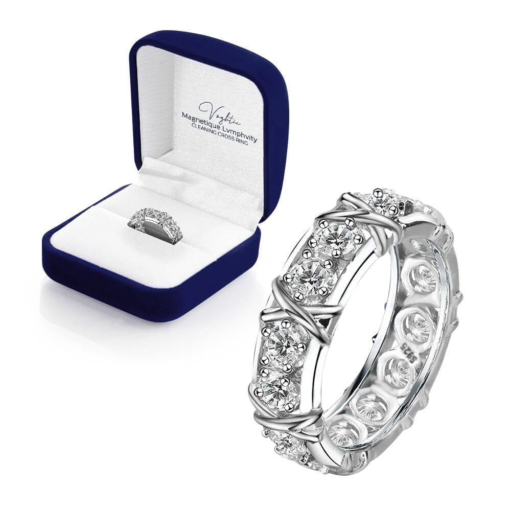 Magnetic Cross Ring Adjustable Stainless Steel Fashion Ring