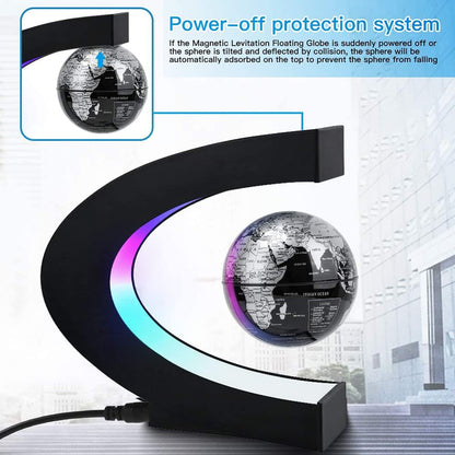 Magnetic Floating LED World Globe Lamp