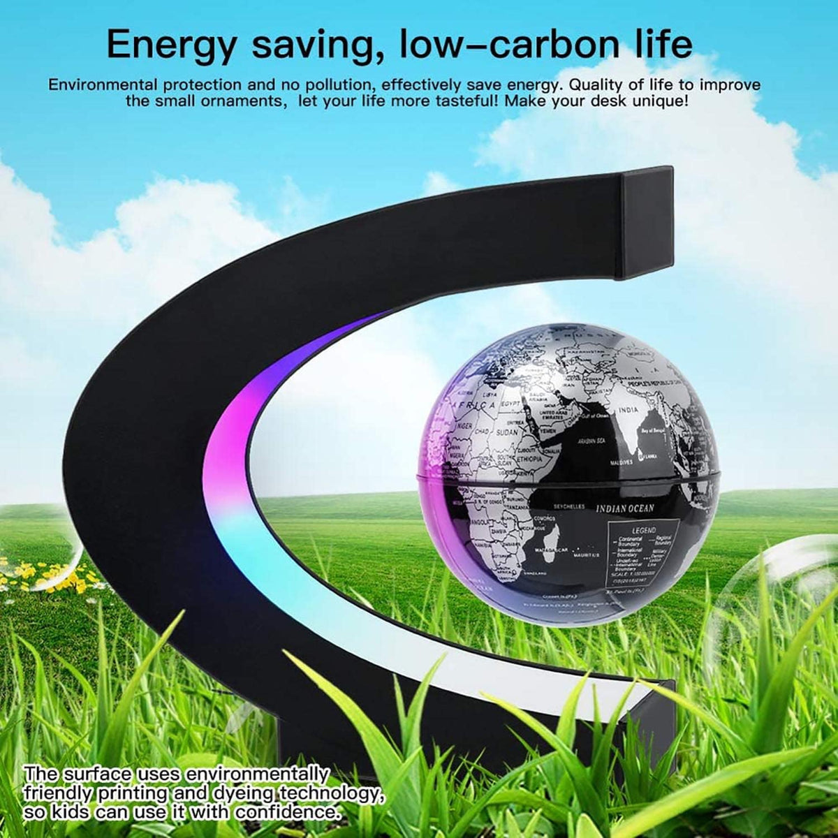 Magnetic Floating LED World Globe Lamp