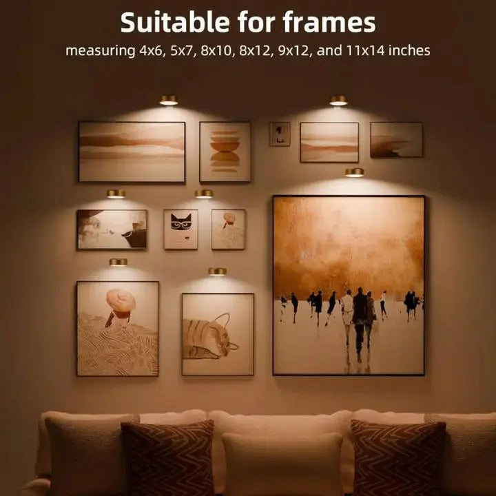 Magnetic LED Picture Frame Light with Adjustable Brightness