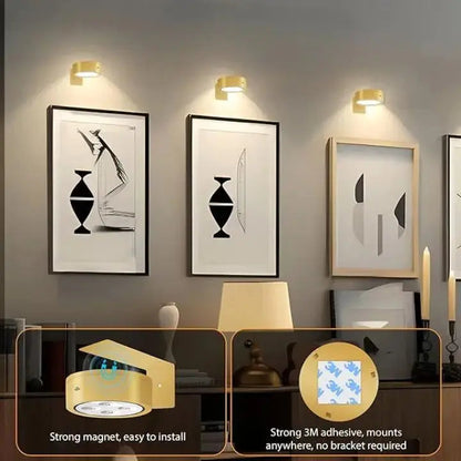 Magnetic LED Picture Frame Light with Adjustable Brightness
