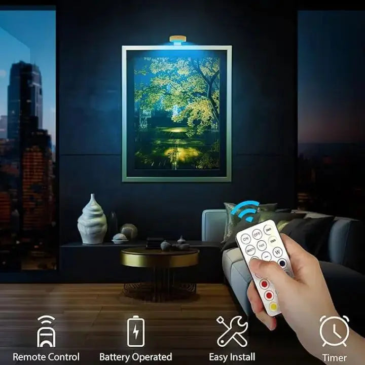 Magnetic LED Picture Frame Light with Adjustable Brightness