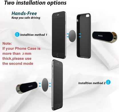 Magnetic Phone Holder with Reusable Nano Adhesive