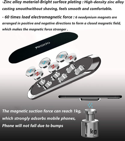 Magnetic Phone Holder with Reusable Nano Adhesive