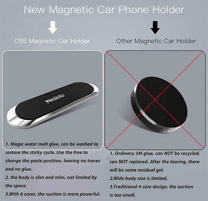 Magnetic Phone Holder with Reusable Nano Adhesive