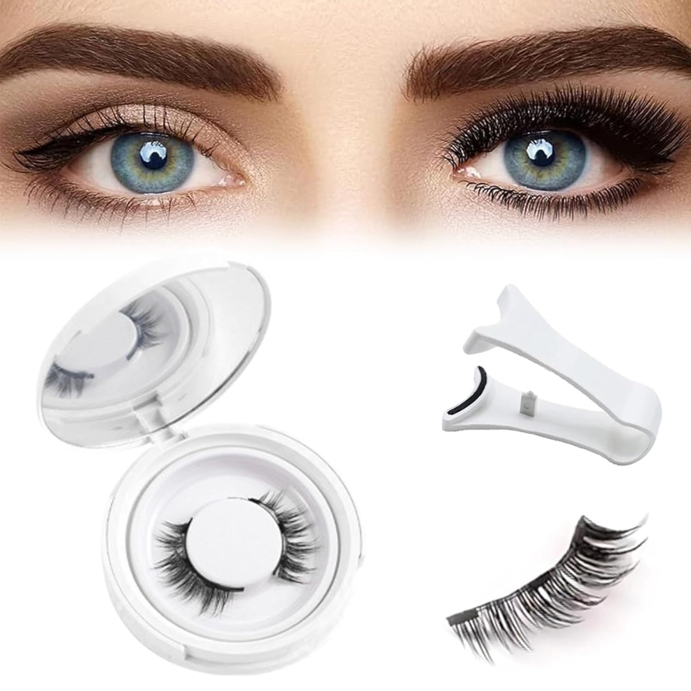 Magnetic Reusable Eyelashes With Precision Tweezers