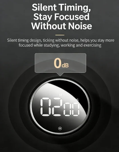 Magnetic Rotary Digital Kitchen Timer with Large Display
