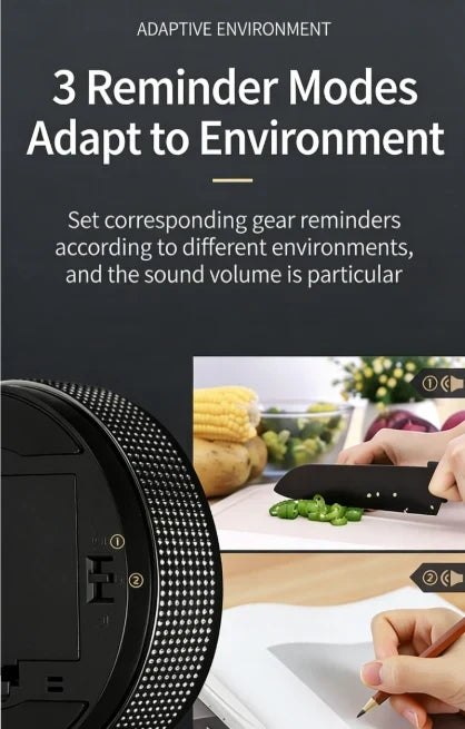 Magnetic Rotary Digital Kitchen Timer with Large Display