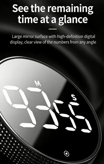 Magnetic Rotary Digital Kitchen Timer with Large Display