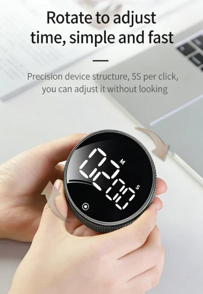 Magnetic Rotary Digital Kitchen Timer with Large Display