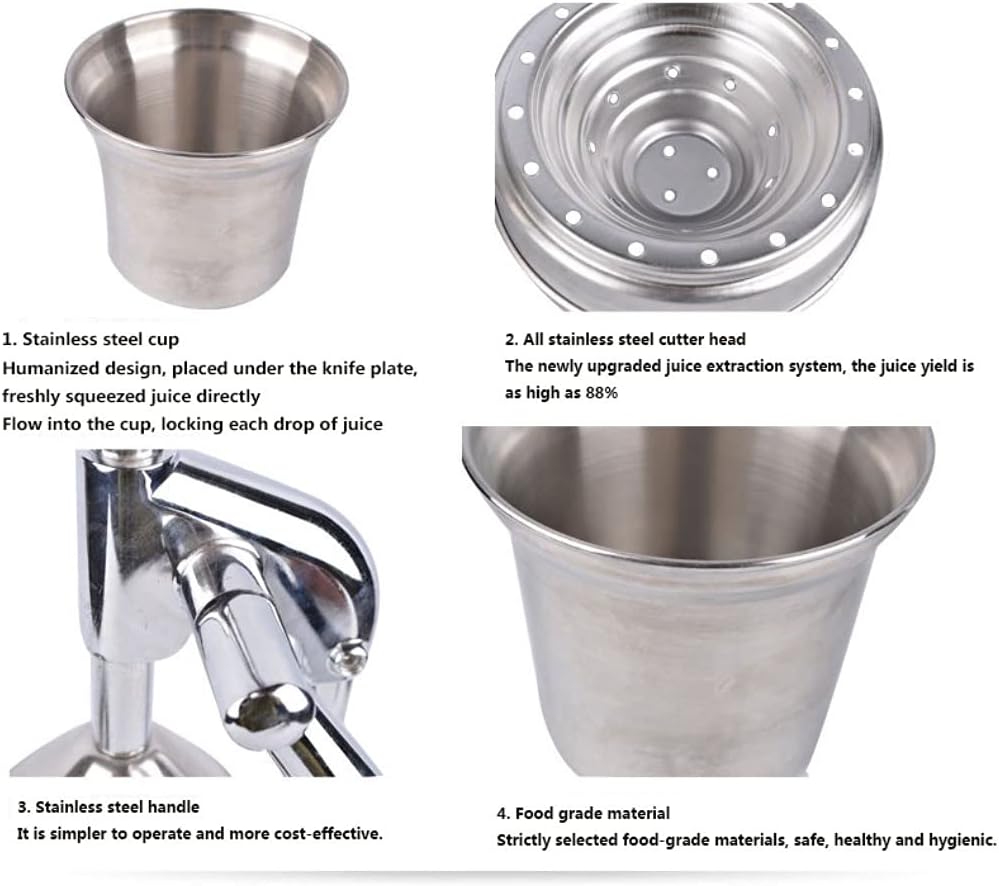 Manual Fruit Juicer Squeezer Stainless Steel
