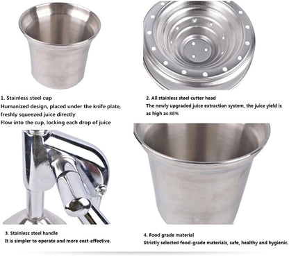 Manual Fruit Juicer Squeezer Stainless Steel