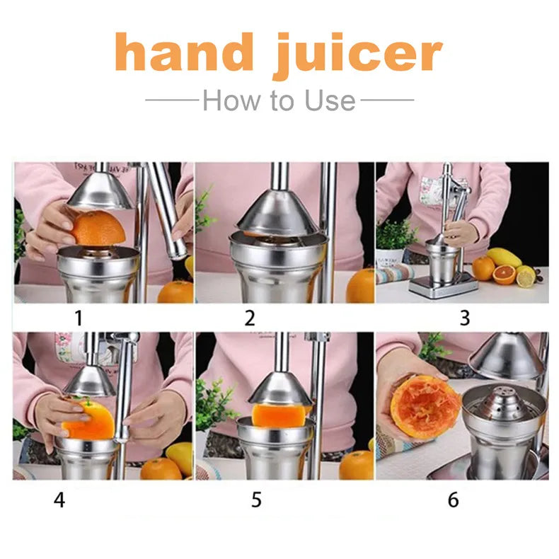 Manual Fruit Juicer Squeezer Stainless Steel