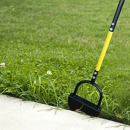 Manual Lawn Edger with Serrated Half Moon Blade for Garden Borders