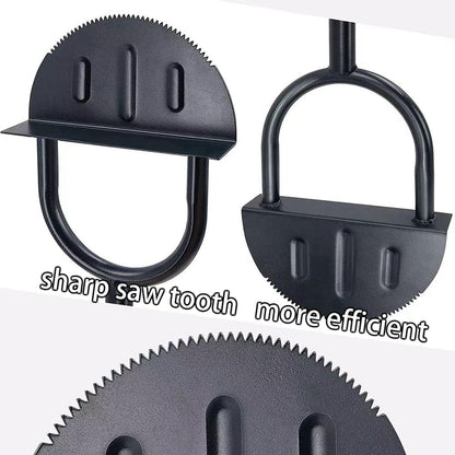 Manual Lawn Edger with Serrated Half Moon Blade for Garden Borders