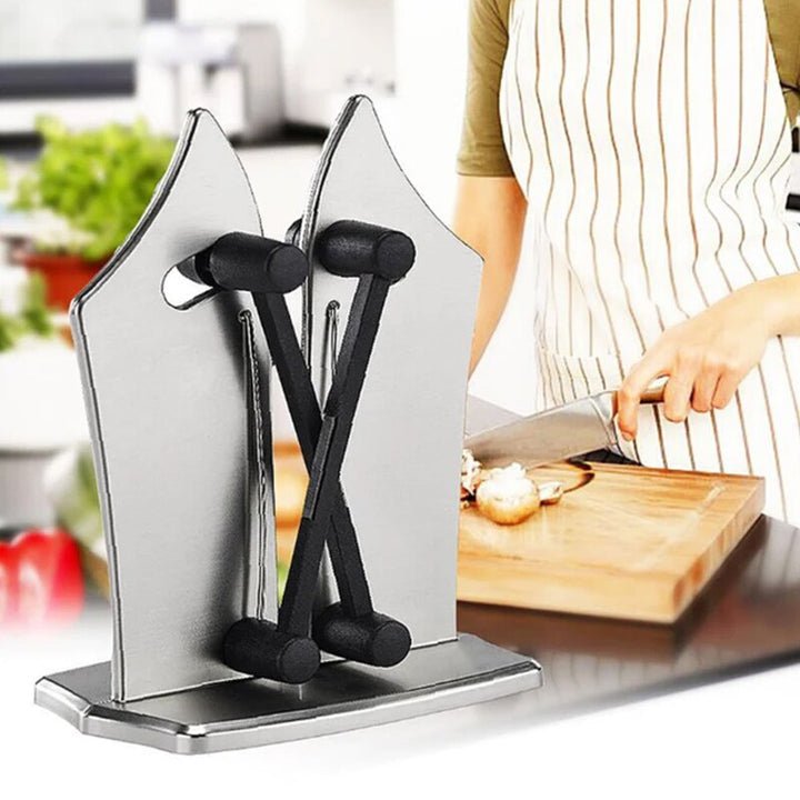 Manual Tungsten Carbide Knife Sharpener for Straight and Serrated Blades