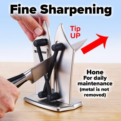 Manual Tungsten Carbide Knife Sharpener for Straight and Serrated Blades