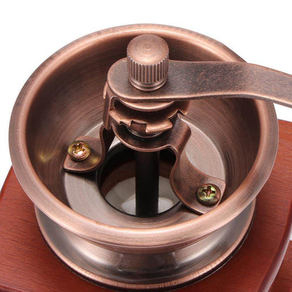 Manual Wooden Coffee Grinder Antique Hand Crank Mill