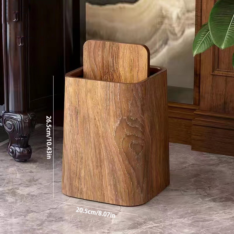 Marble Pattern Trash Can with Swivel Lid