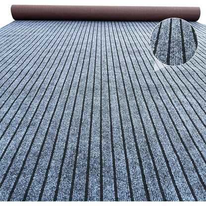 Marine Grade Waterproof Carpet Grey Teak Indoor Outdoor Rug