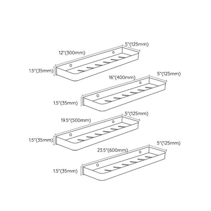Matte Black Stainless Steel Bathroom Shelf Rack Set