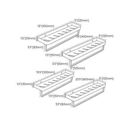Matte Black Stainless Steel Bathroom Shelf Rack Set
