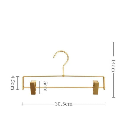 Matte Non Slip Trouser Hangers with Dual Clips Set of 5
