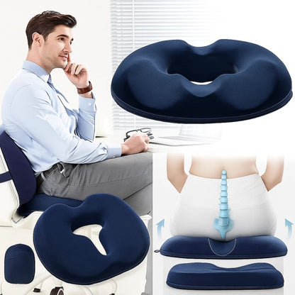 Memory Foam Donut Seat Cushion with Washable Cover