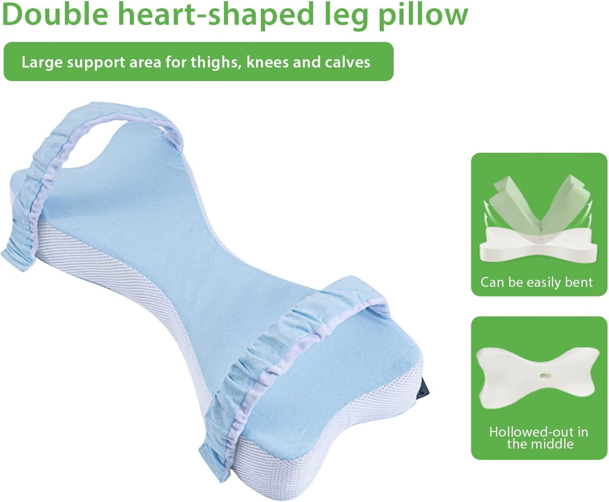 Memory Foam Leg Pillow for Side Sleepers Multi Position Knee Support Cushion