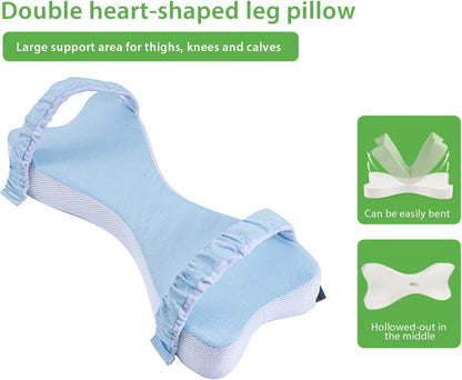 Memory Foam Leg Pillow for Side Sleepers Multi Position Knee Support Cushion