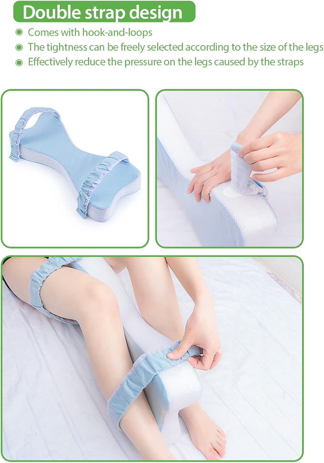 Memory Foam Leg Pillow for Side Sleepers Multi Position Knee Support Cushion