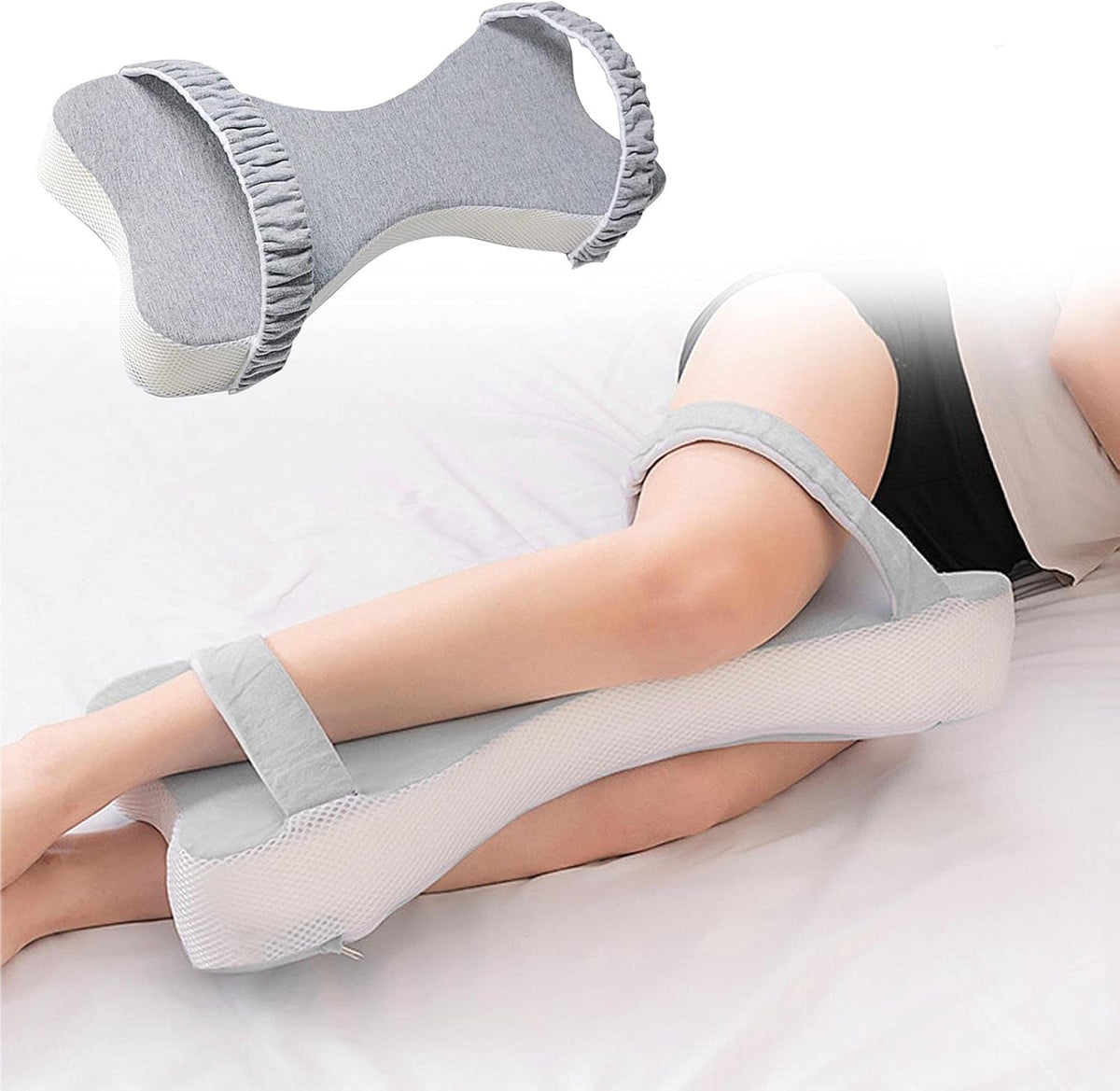 Memory Foam Leg Pillow for Side Sleepers Multi Position Knee Support Cushion