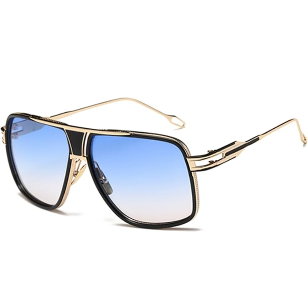 Men Aviator Sunglasses UV Protection Alloy Frame Protective Case