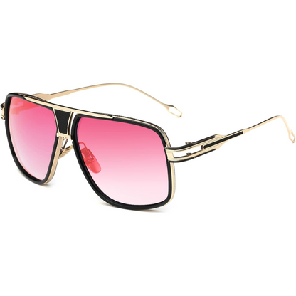 Men Aviator Sunglasses UV Protection Alloy Frame Protective Case