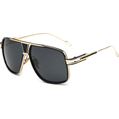 Men Aviator Sunglasses UV Protection Alloy Frame Protective Case