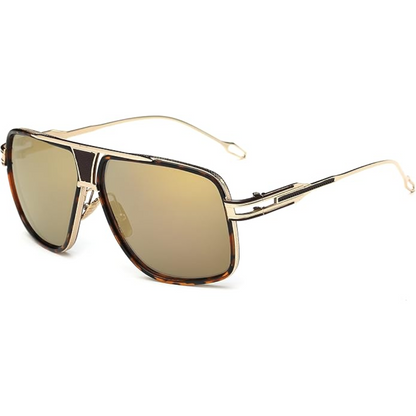 Men Aviator Sunglasses UV Protection Alloy Frame Protective Case