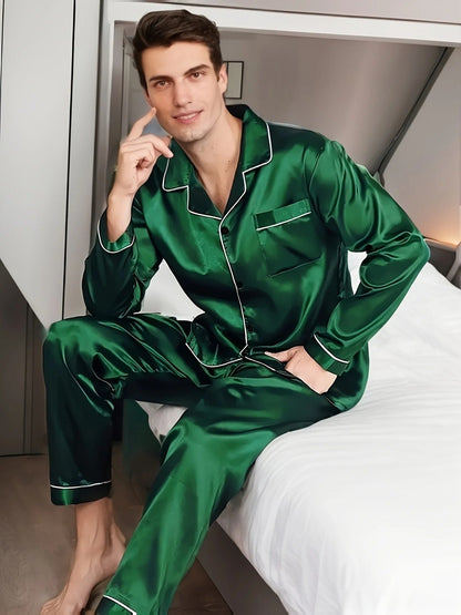Men's Breathable Cotton Blend Pajama Set