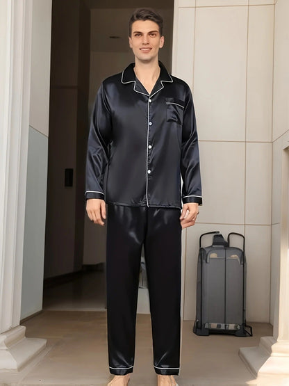 Men's Breathable Cotton Blend Pajama Set