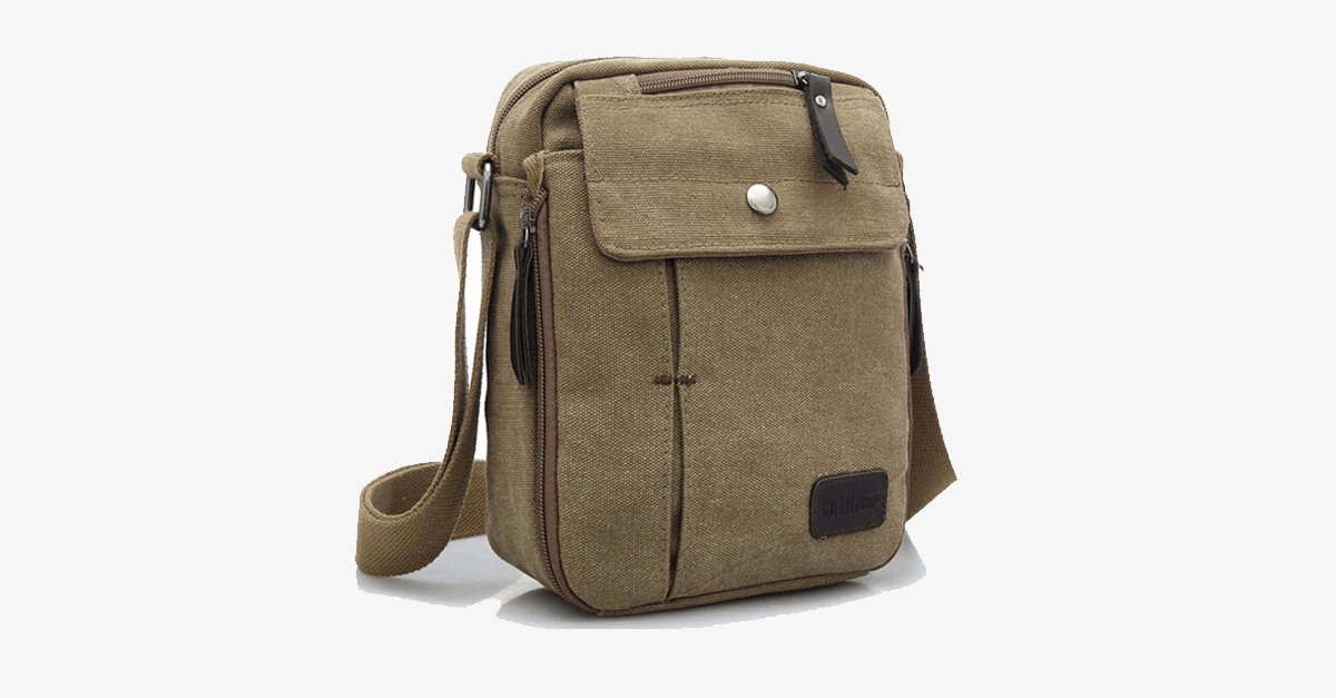 Men's Canvas Crossbody Shoulder Bag