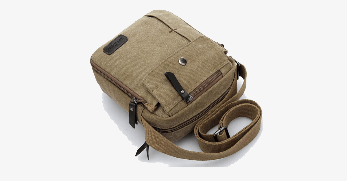 Men's Canvas Crossbody Shoulder Bag