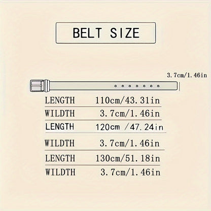 Men's Genuine Cowhide Belt Automatic Ratchet Buckle