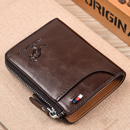 Men's Genuine Leather RFID Blocking Wallet with Card Holder