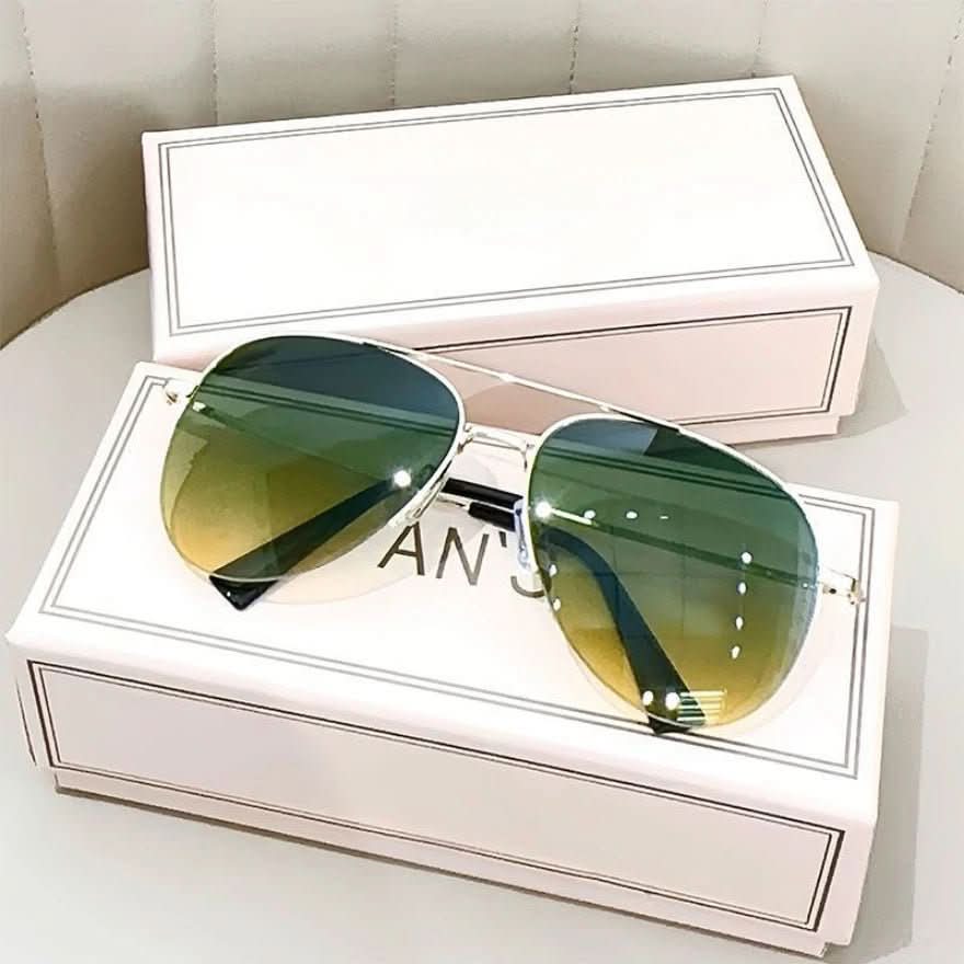 Men's Gradient Lens Pilot Sunglasses UV400