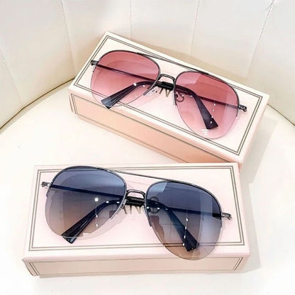 Men's Gradient Lens Pilot Sunglasses UV400