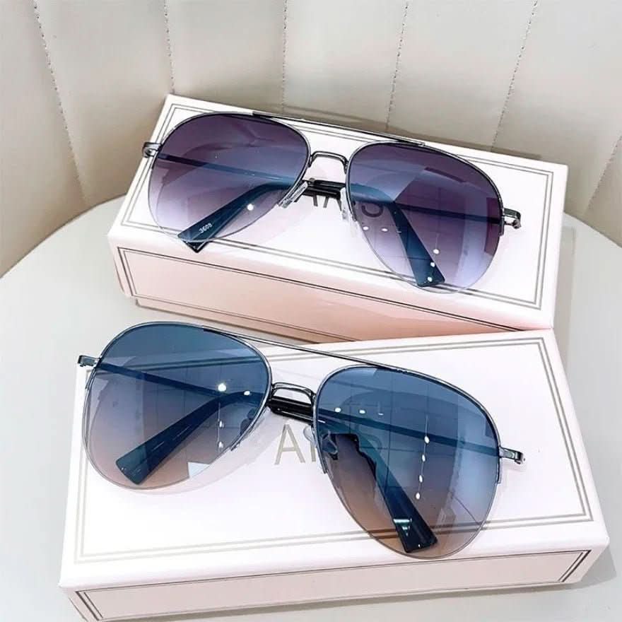 Men's Gradient Lens Pilot Sunglasses UV400