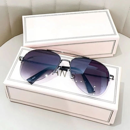 Men's Gradient Lens Pilot Sunglasses UV400