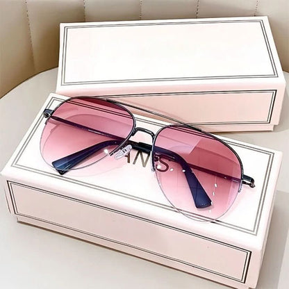 Men's Gradient Lens Pilot Sunglasses UV400